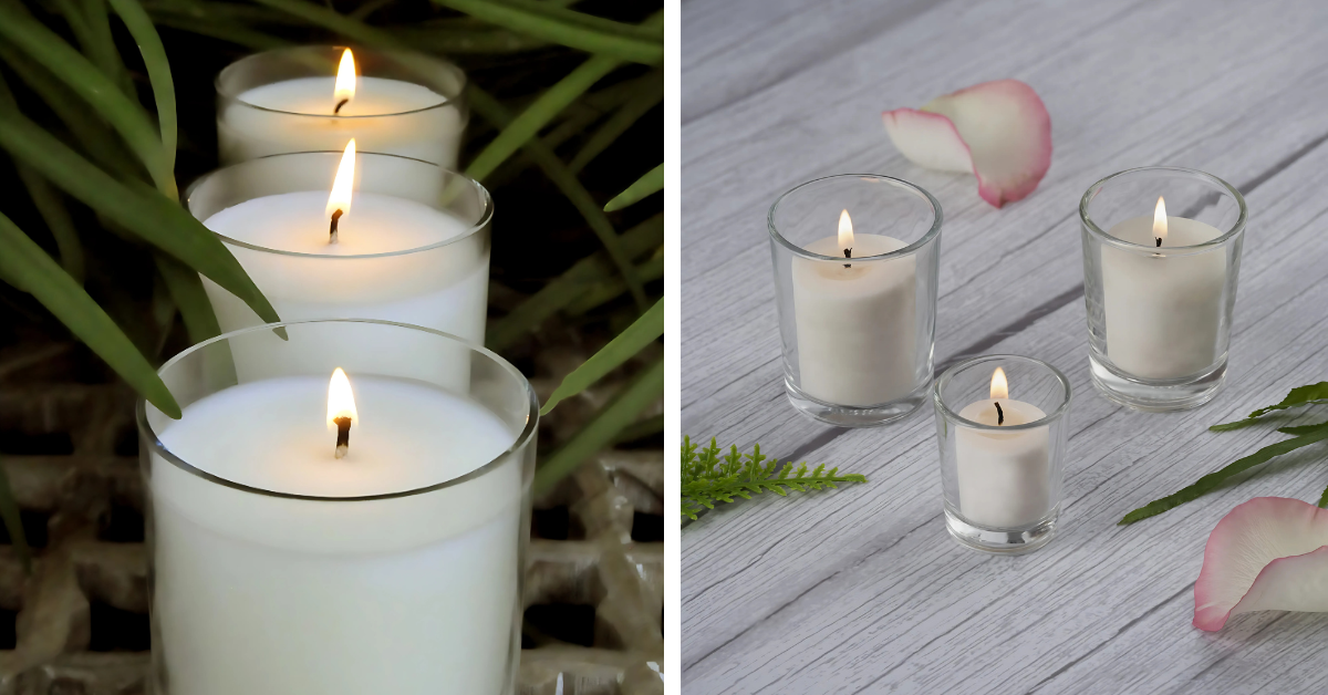 Ly nến bằng thủy tinh có độ trong suốt và sáng bóng cao