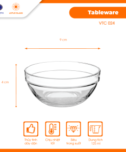 Bát thủy tinh VTC 024