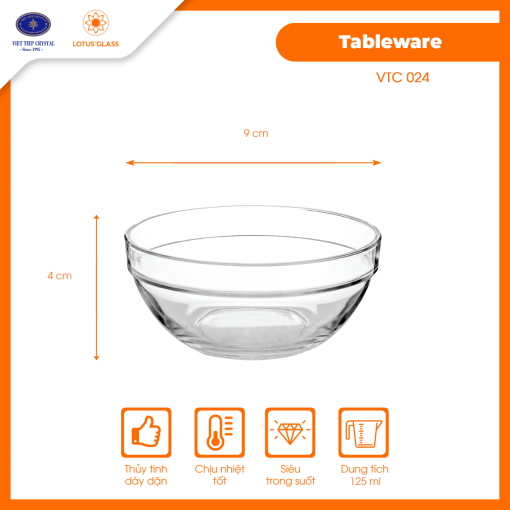 Bát thủy tinh VTC 024