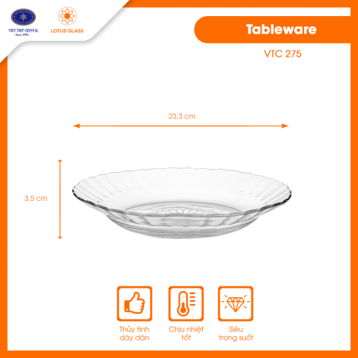Đĩa thủy tinh VTC 275