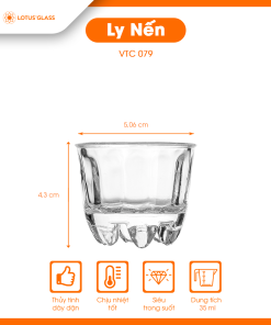 Ly cốc nến thủy tinh VTC 79