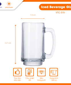 Ly cốc thủy tinh VTC 315