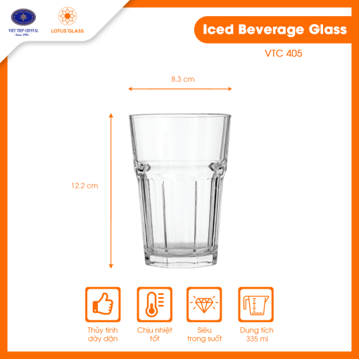 Ly cốc thủy tinh VTC 405