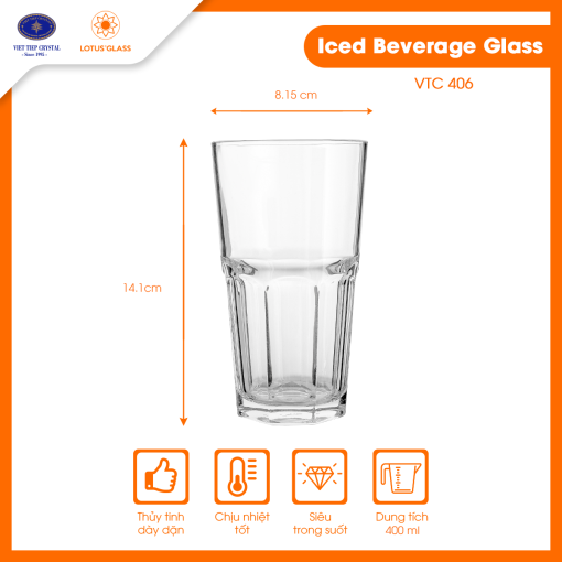Ly cốc thủy tinh VTC 406