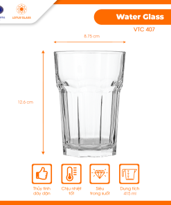 Ly cốc thủy tinh VTC 407