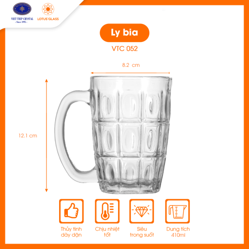 Ly cốc thủy tinh VTC 52