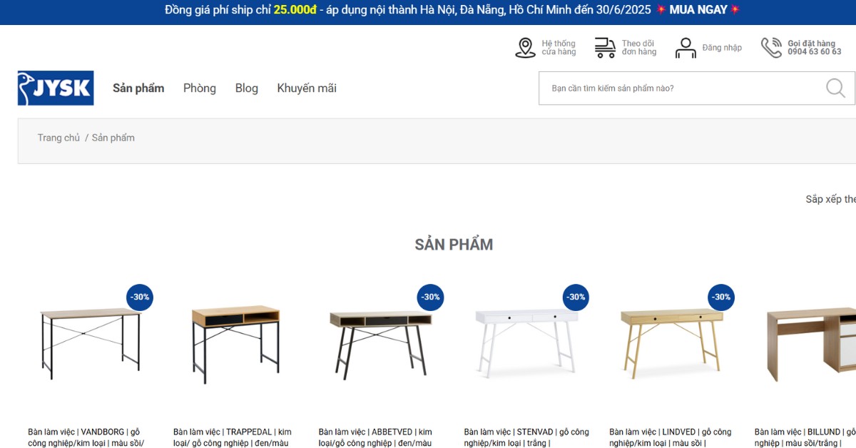  JYSK Việt Nam – Cửa hàng cung cấp ly thủy tinh phong cách Bắc Âu