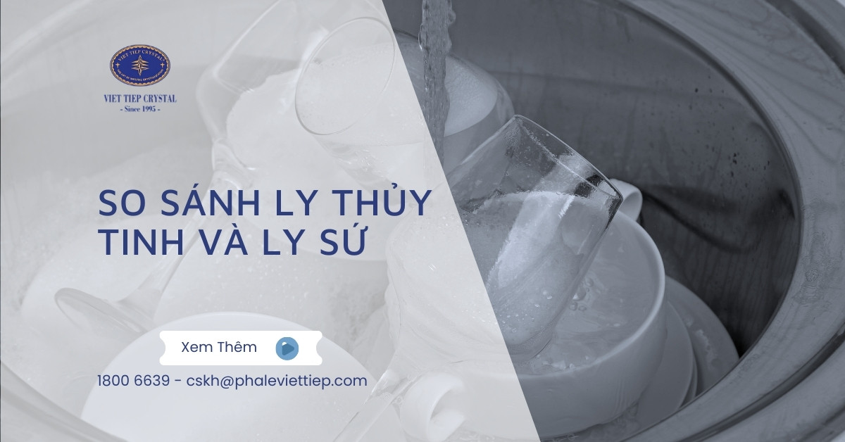 So sánh ly thủy tinh và ly sứ Ưu nhược điểm từng loại