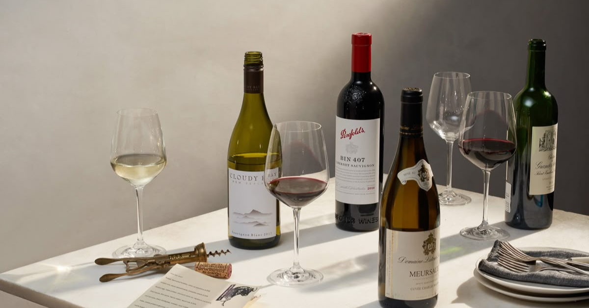 Những loại ly vang trắng và vang đỏ phổ biến