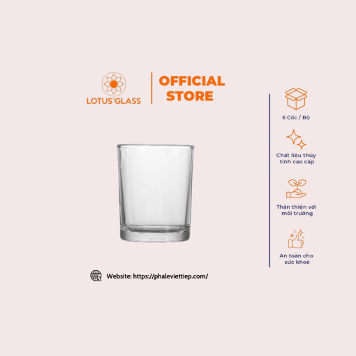 Ly cốc thủy tinh dáng thấp VTC 10 Lotus Glass chính hãng - Image 4