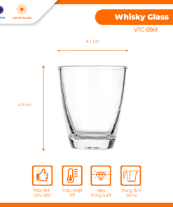 Bộ 12 ly cốc shot horeca VTC 05T Việt Tiệp sang trọng