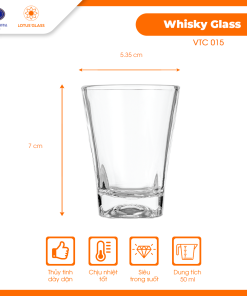 Cốc thủy tinh Shot VTC 15 Việt Tiệp cao cấp