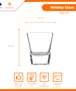 Cốc thủy tinh Shot VTC 197 Việt Tiệp cao cấp