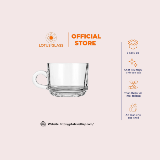 Tách thủy tinh Trà/Cafe VTC 166 Việt Tiệp cao cấp - Image 3
