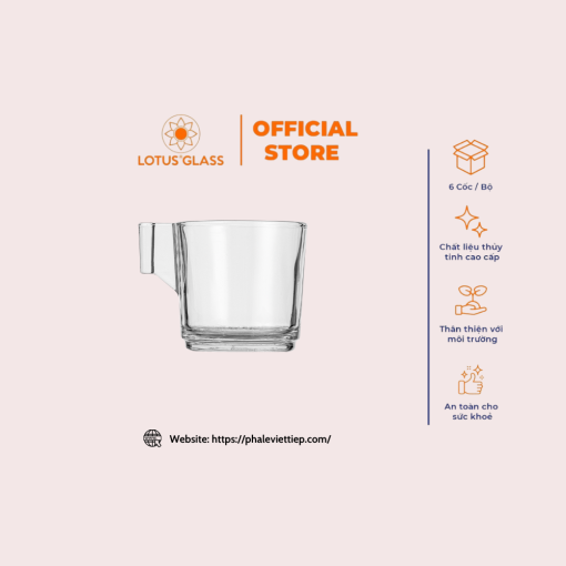 Tách thủy tinh Trà/Cafe VTC 274 Việt Tiệp cao cấp - Image 3