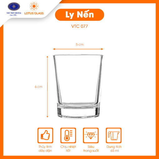 Bộ 12 ly nến VTC 77 Việt Tiệp cao cấp, sang trọng