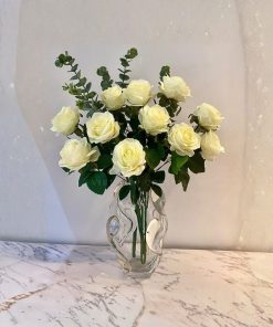 Lọ cong đều gắn nòng nọc 230 trắng - concept