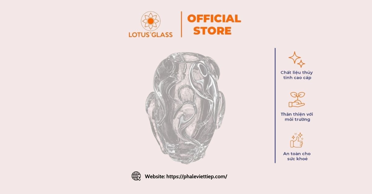 Lọ cong đều gắn nòng nọc 230 trắng, sang trọng và nghệ thuật