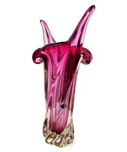 Lọ miệng 2 chẽ đế xoắn, mầu hồng sản phẩm