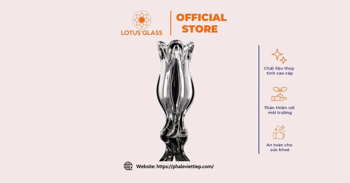 Lọ xỏ 6 lỗ trắng thủy tinh Lotus Glass Việt Tiệp - Image 2