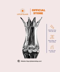 Lọ xoắn 4 chẽ hình lá trắng thiết kế trang trí nghệ thuật