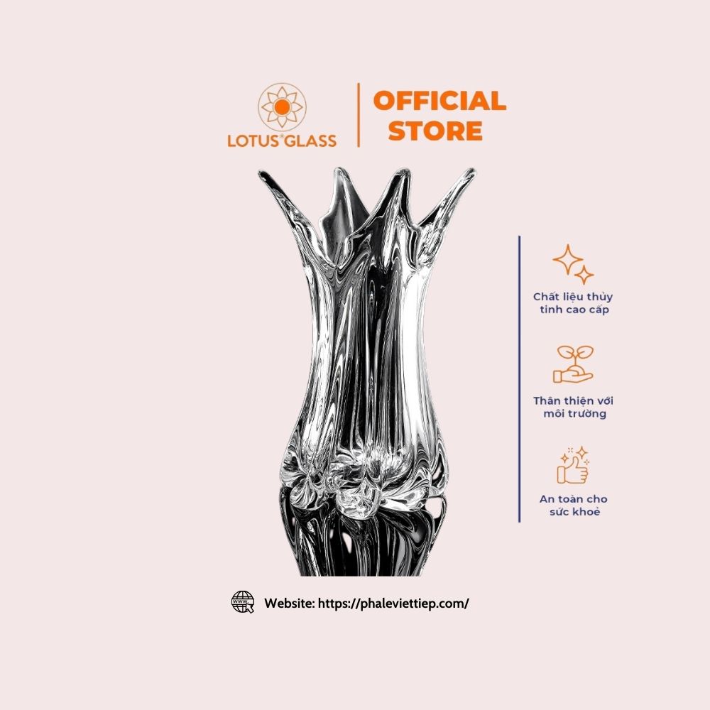Lọ xoắn 4 chẽ hình lá trắng thiết kế trang trí nghệ thuật