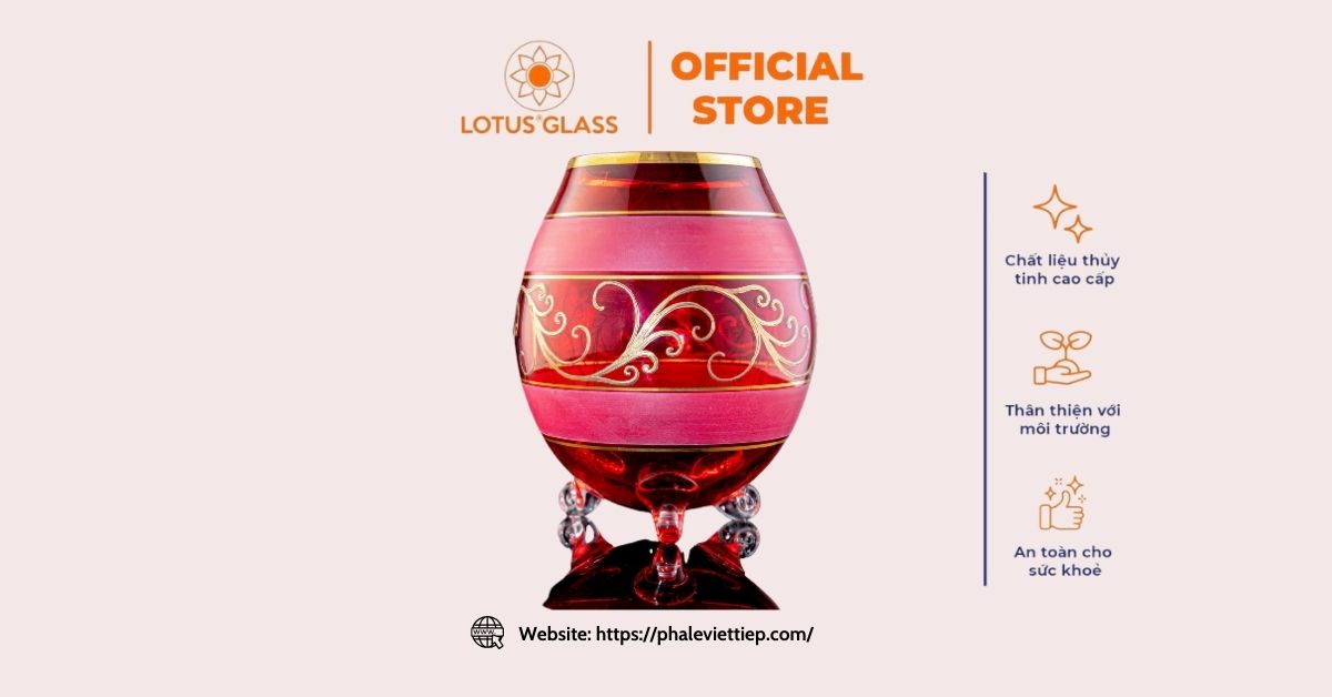 Quả Cầu 3 Chân Móc Vàng Màu Đỏ