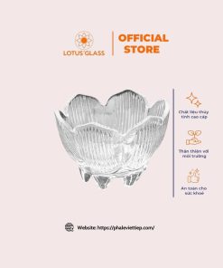 Ly nến thủy tinh Việt Tiệp Sen 8 - 1T, đẹp, bền và chính hãng