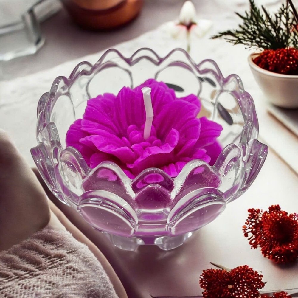 Ly cốc thủy tinh làm nến Việt Tiệp SEN 8-3T sang trọng, bền, chính hãng - Image 3