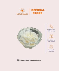 Ly cốc thủy tinh làm nến Việt Tiệp SEN 8-3T sang trọng, bền, chính hãng