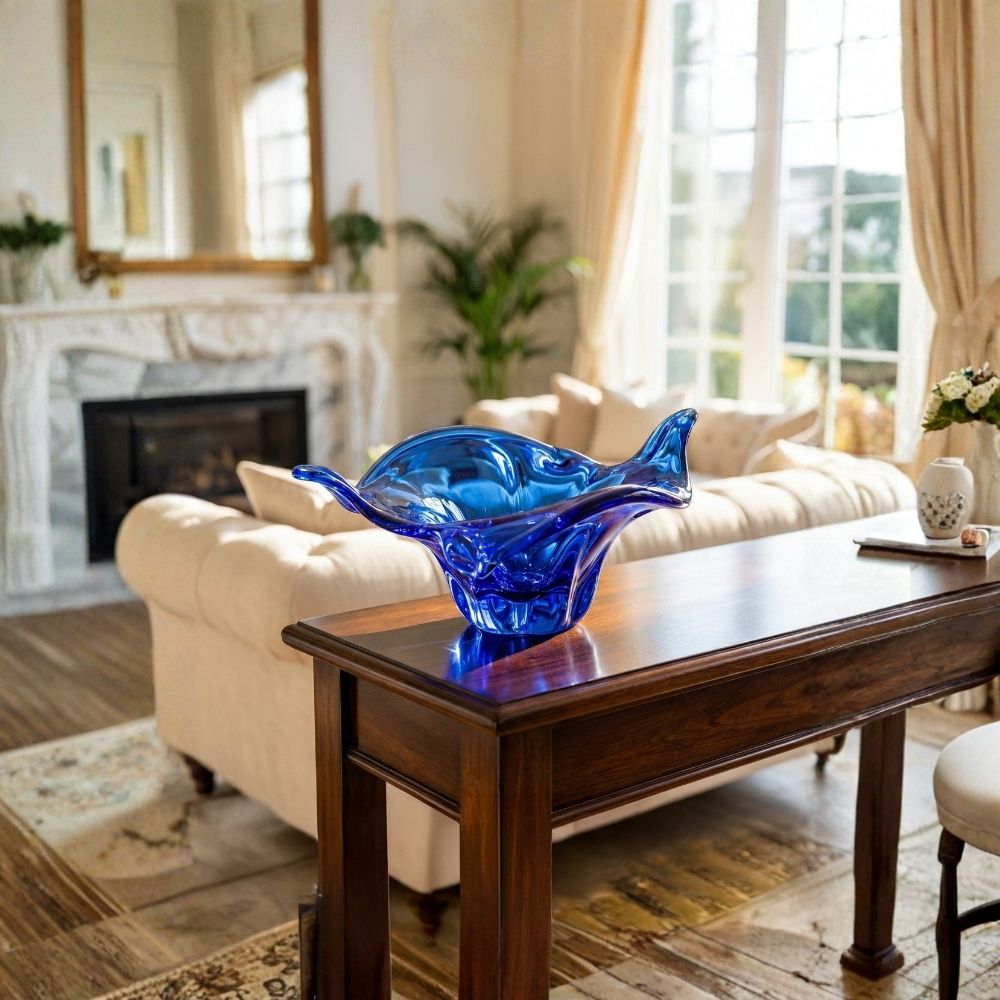 Đĩa 2 chẽ màu xanh cô ban